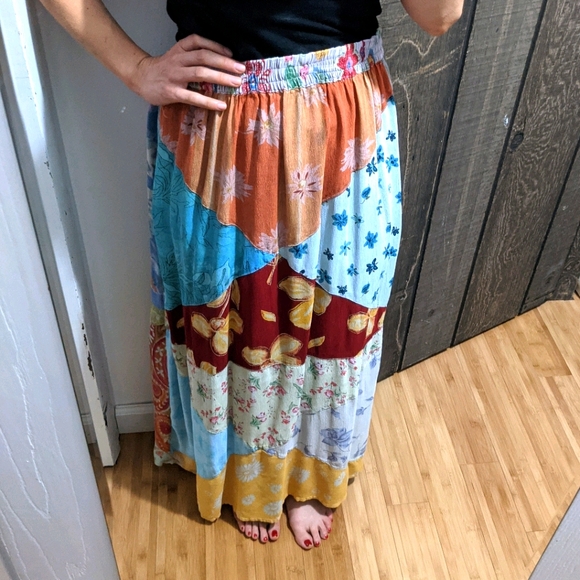 Vintage Maxi Skirt Hippie Costume - Picture 3 of 3